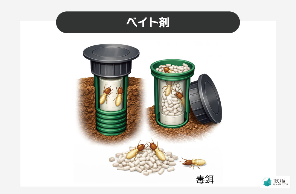 シロアリ駆除の市販薬剤（ベイト剤）